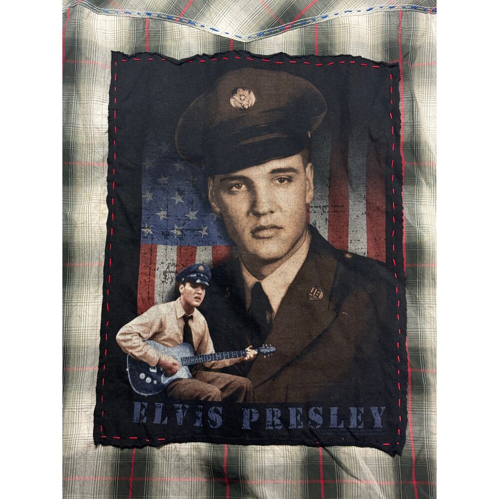 Larry Mahan Men's Long Sleeve Custom Elvis Presley Plaid Pearl Snap Shirt - 2XL*